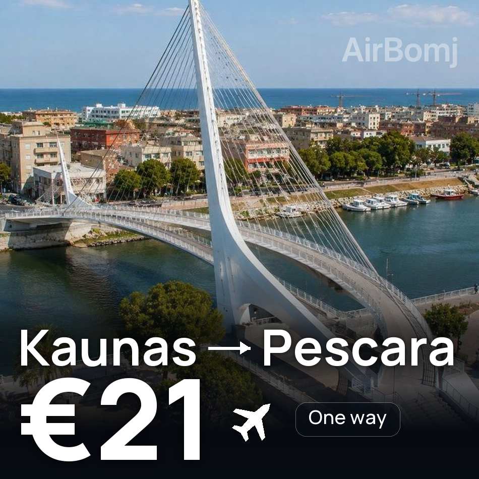 Flugticket: Kaunas — Pescara, €21