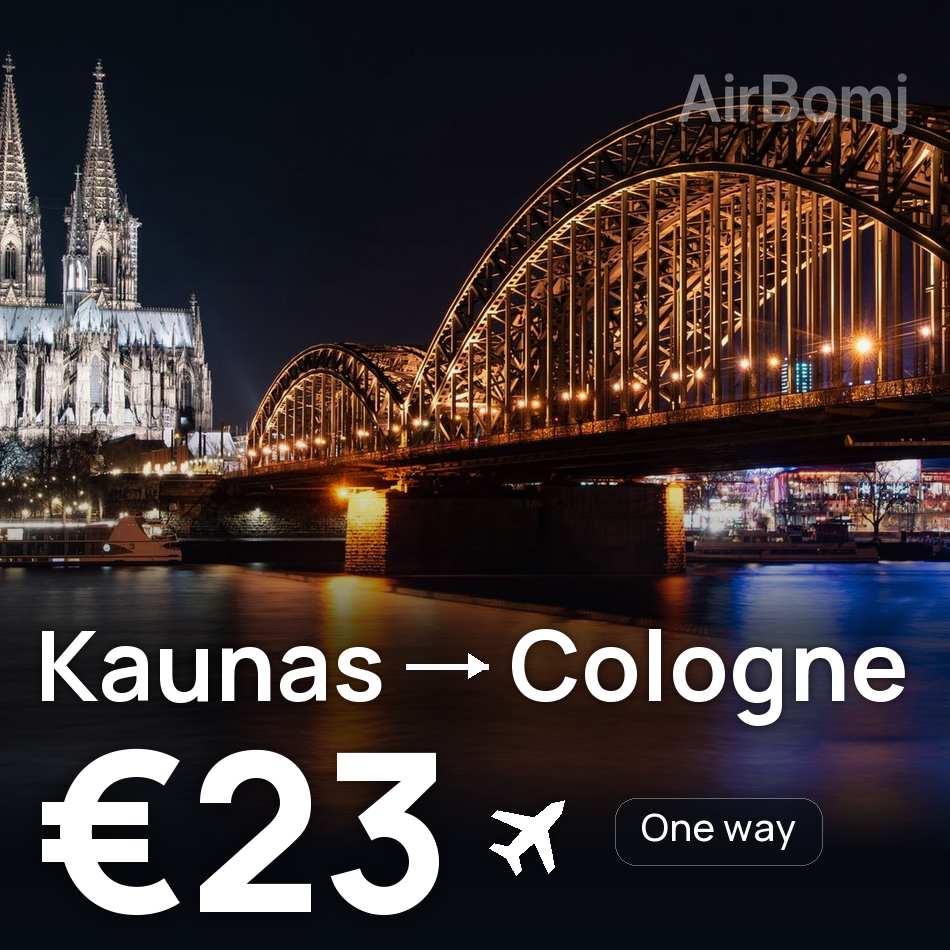 Flugticket: Kaunas — Köln, €23