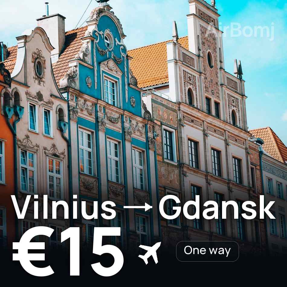 Flugticket: Vilnius — Danzig, €15