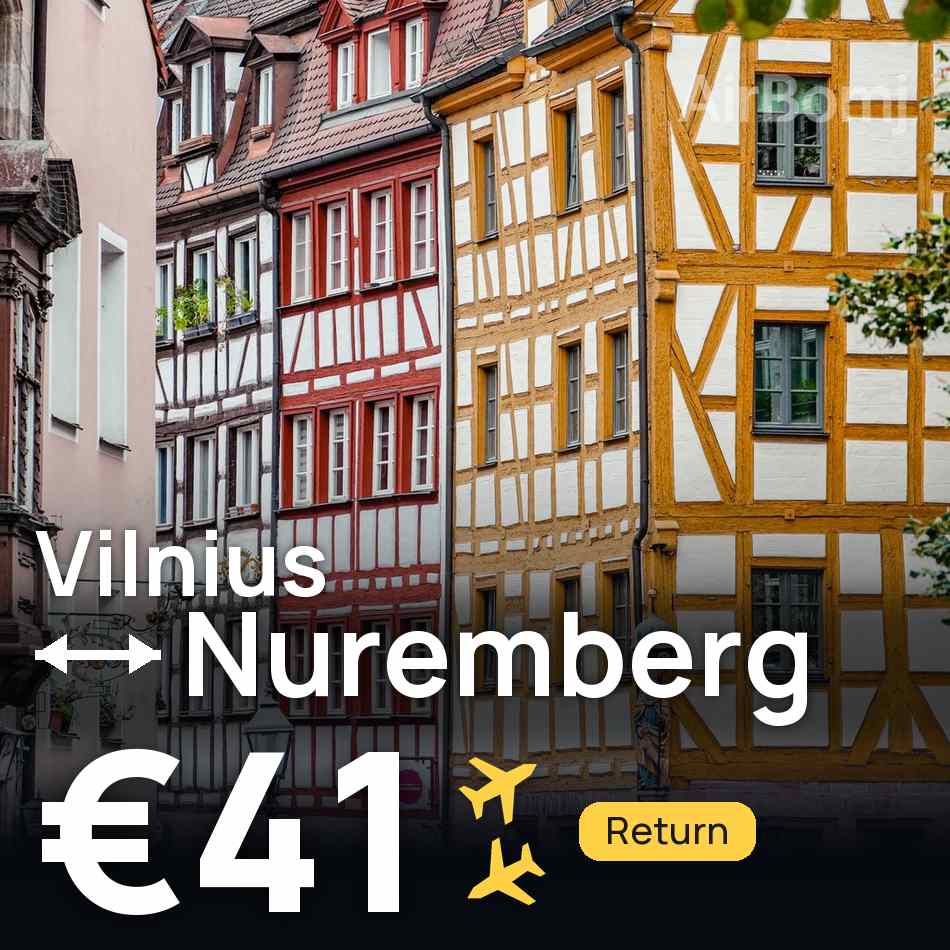 Flugticket: Vilnius — Nürnberg, €41