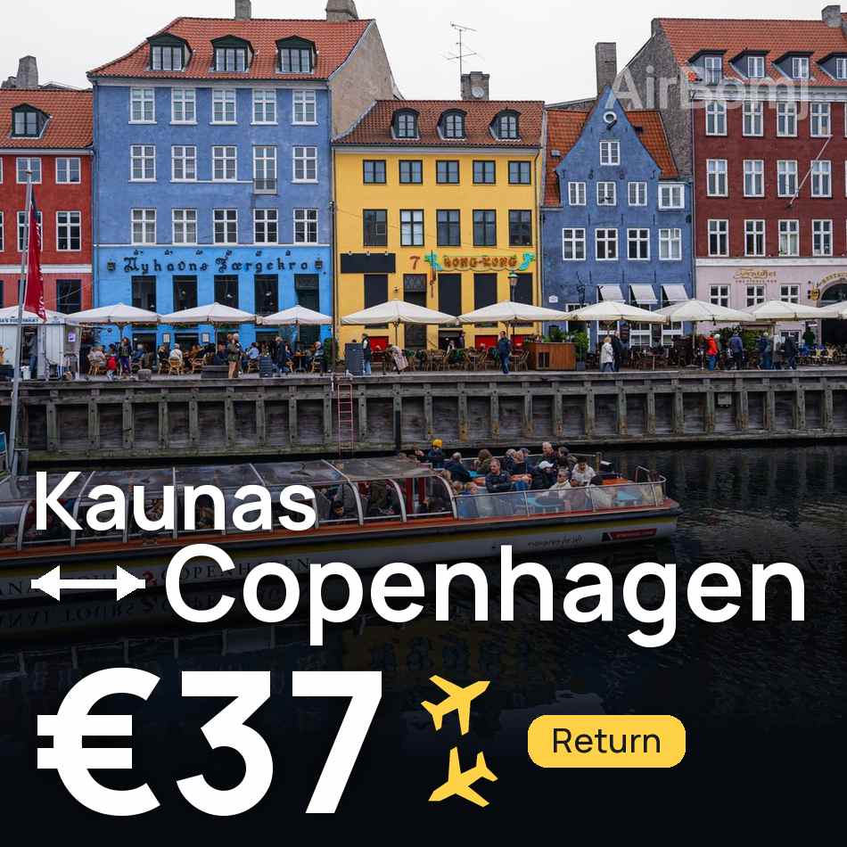 Flugticket: Kaunas — Kastrup, €37