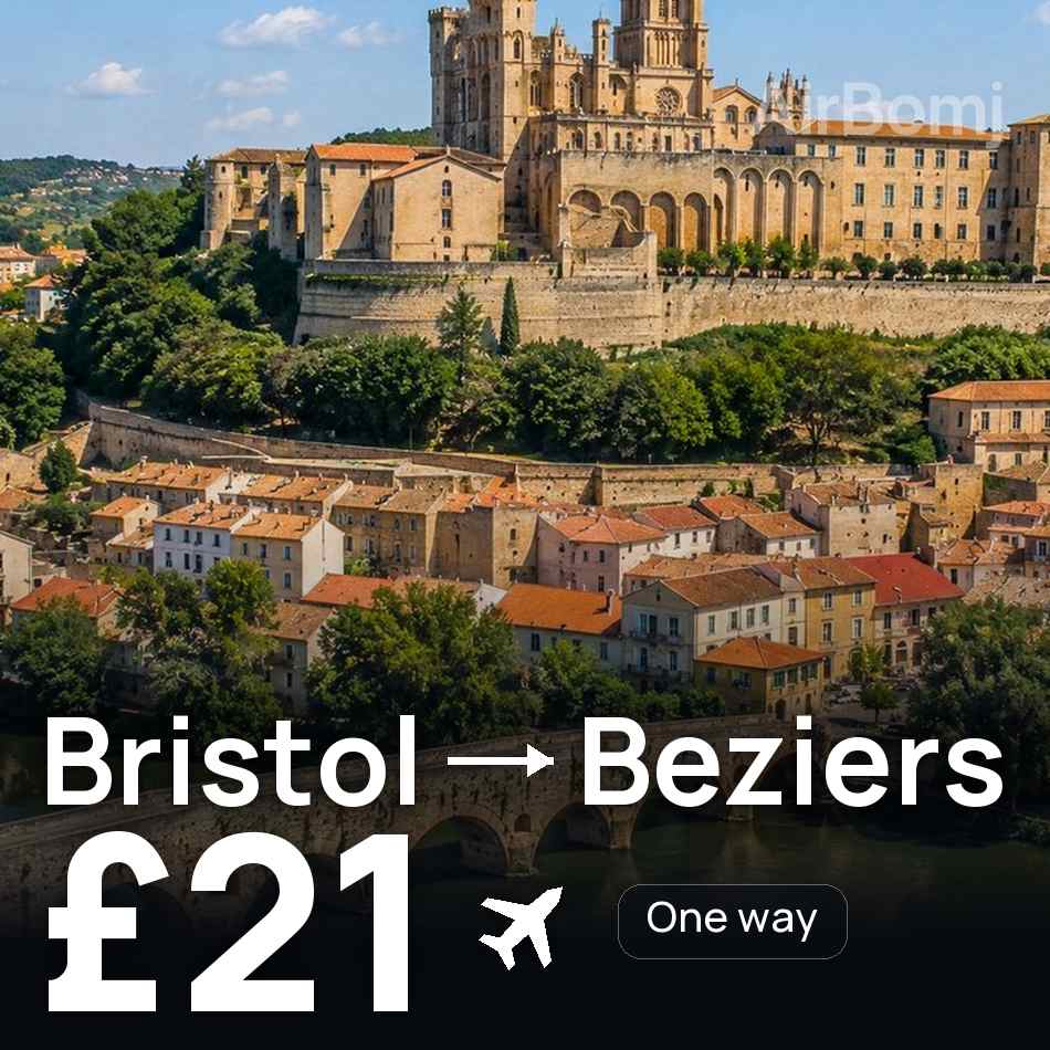 Bilet de avion: Bristol — Beziers, £21