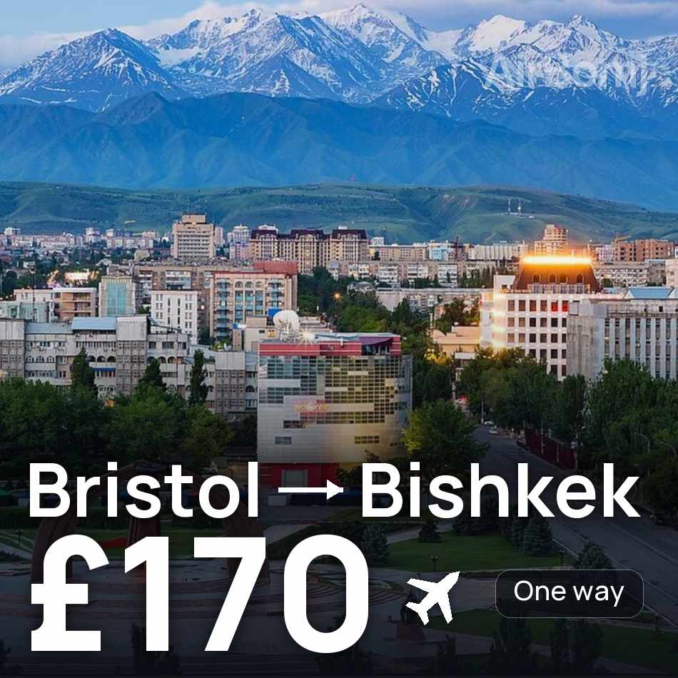 Bilet de avion: Bristol — Bishkek, £170