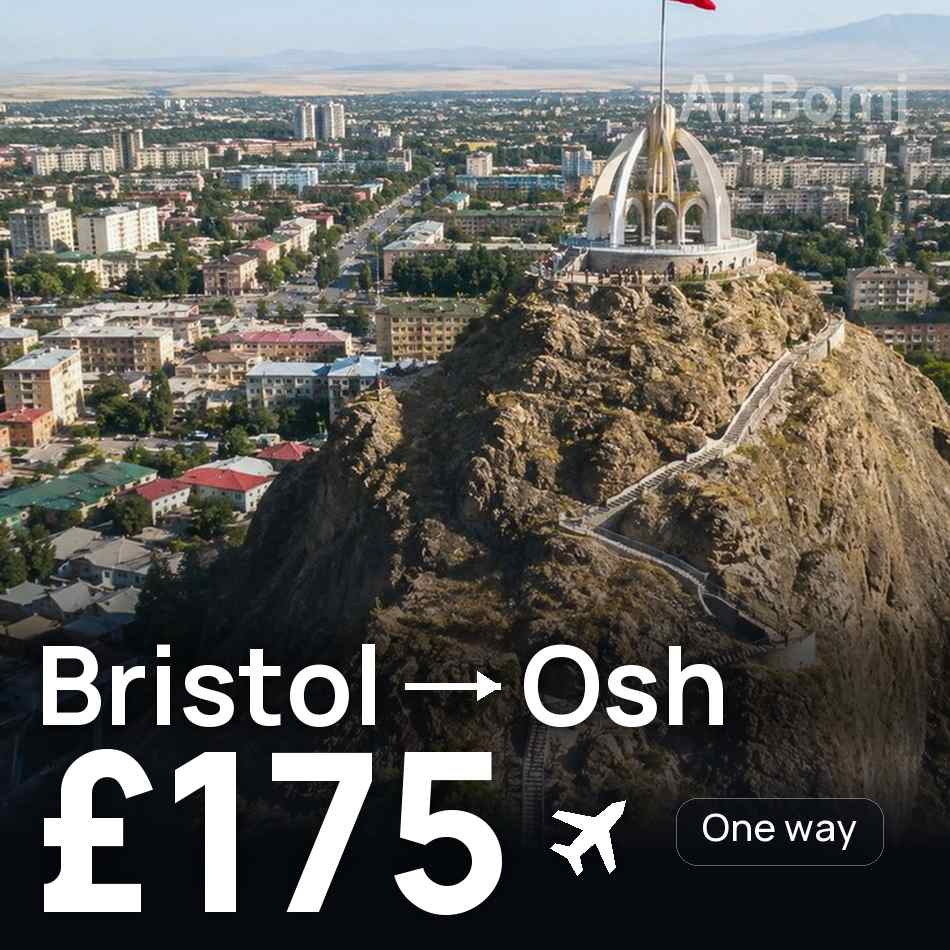 Bilet de avion: Bristol — Osh, £175