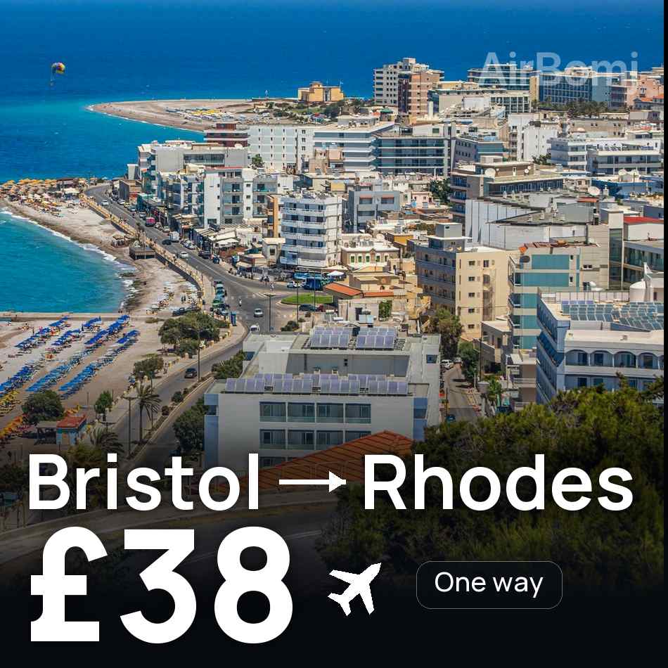 Bilet de avion: Bristol — Rhodes, £38