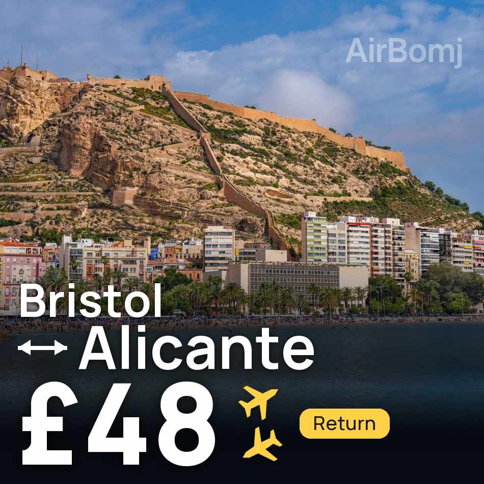 Bilet de avion: Bristol — Alicante, £48