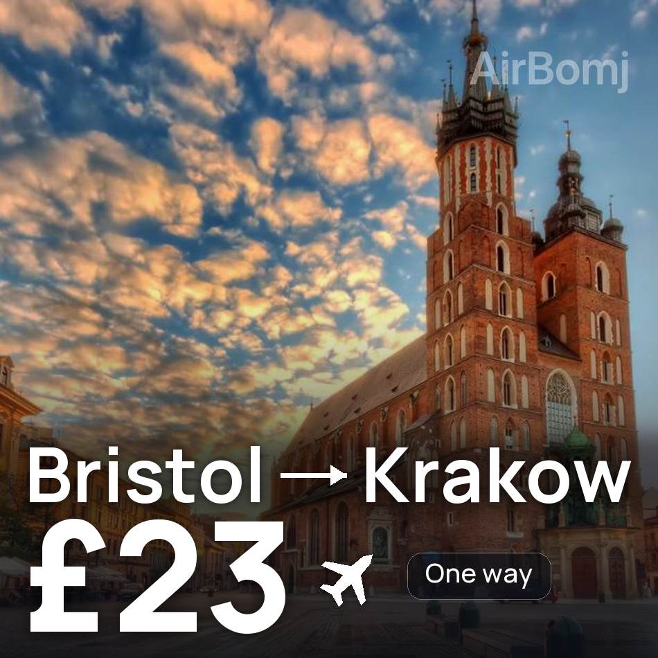 Bilet de avion: Bristol — Krakow, £23