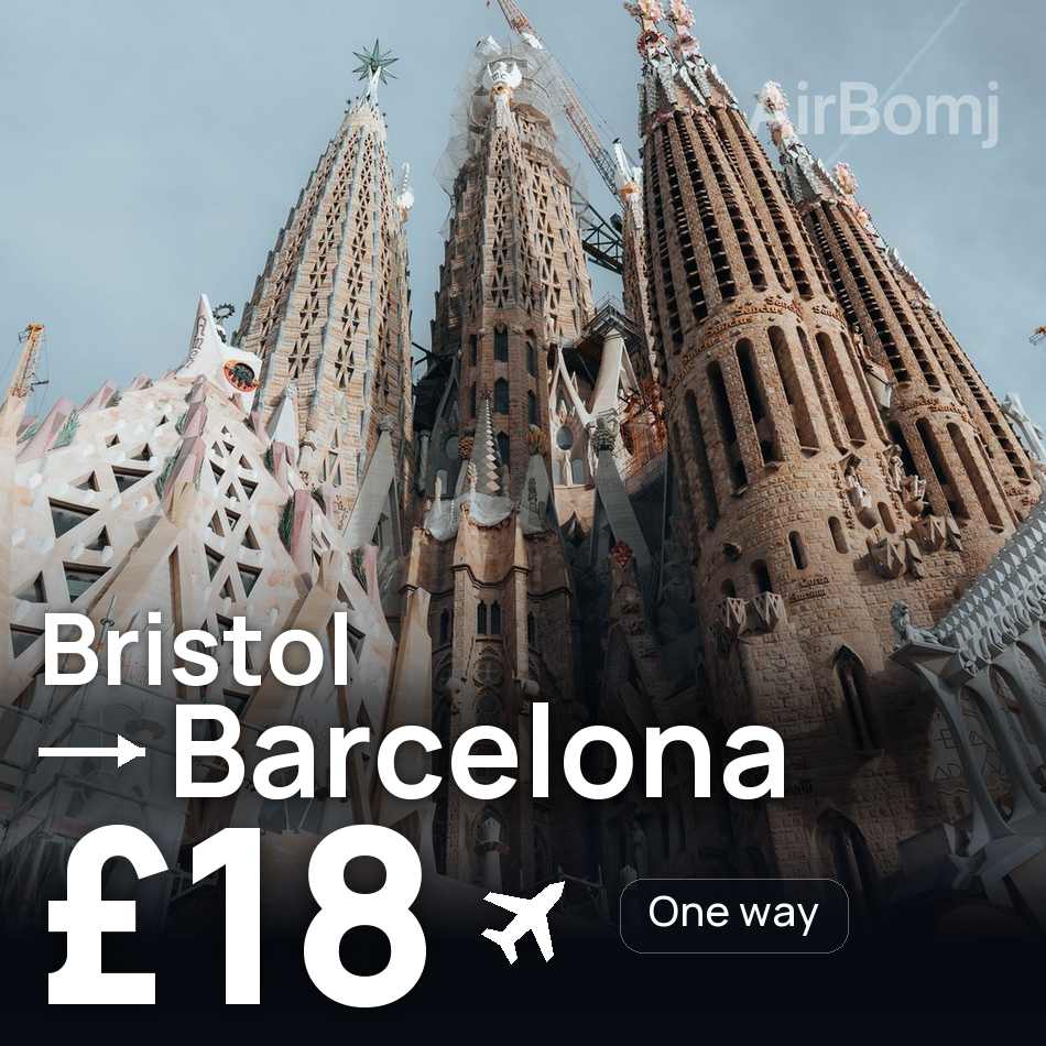 Bilet de avion: Bristol — Barcelona, £18