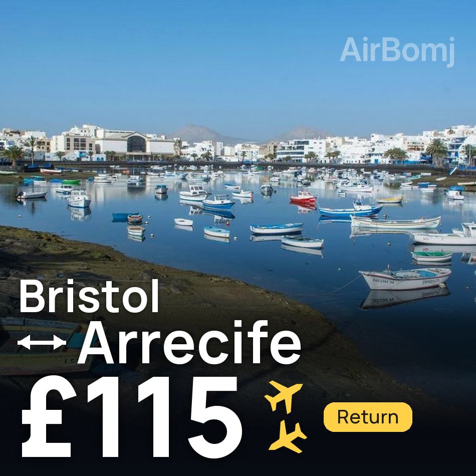 Billet d'avion : Bristol — Arrecife, £115