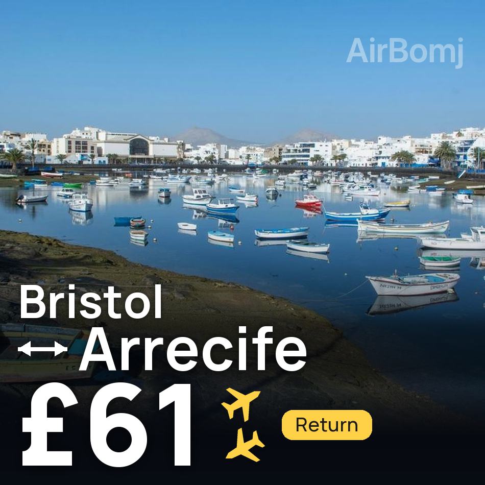 Bilet de avion: Bristol — Arrecife, £61
