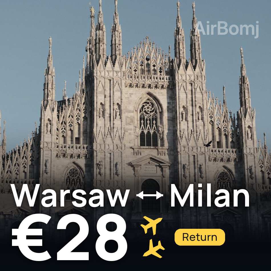 Flugticket: Warschau — Mailand, €28