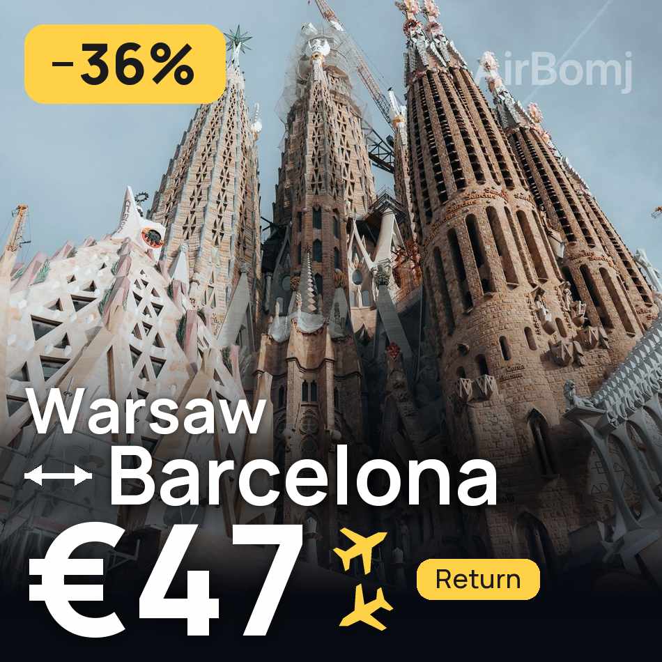 Flugticket: Warschau — Barcelona, €47