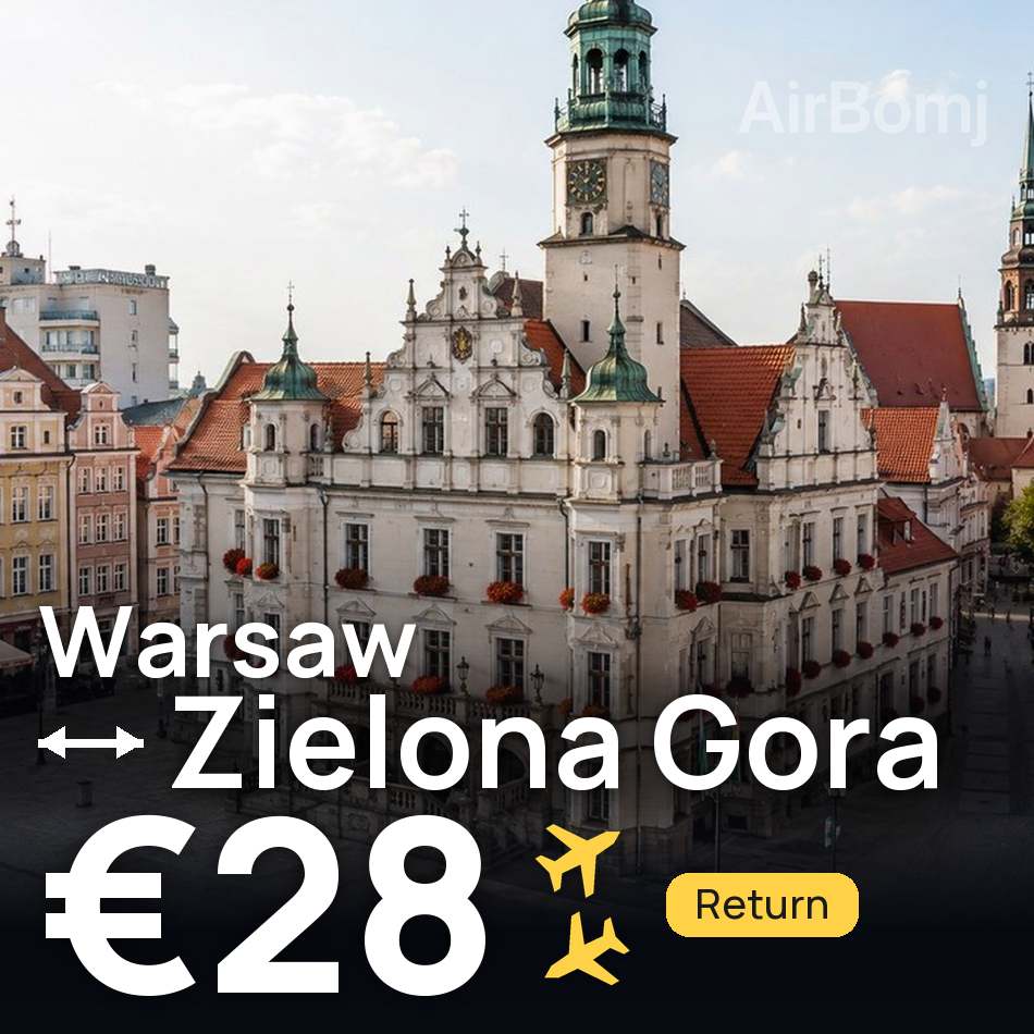 Flugticket: Warschau — Zielona Góra, €28