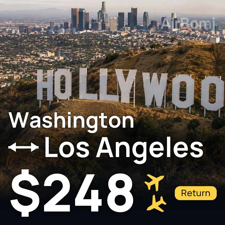 Biglietto aereo: Washington — Los Ángeles, $248