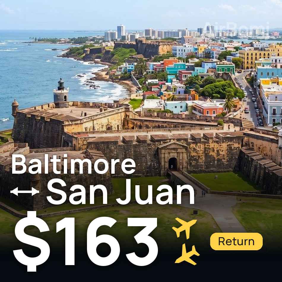 Biglietto aereo: Baltimora — San Juan, $163