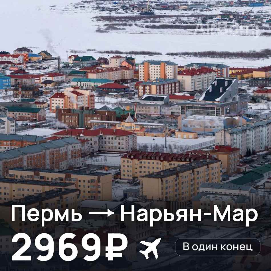 Авиабилет: Пермь — Нарьян-Мар, 2969₽