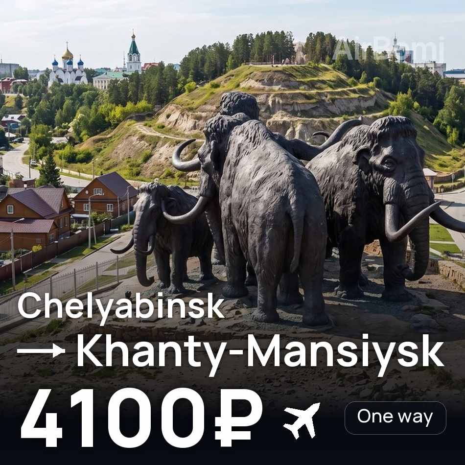 Flugticket: Tscheljabinsk — Chanty-Mansijsk, 4100₽