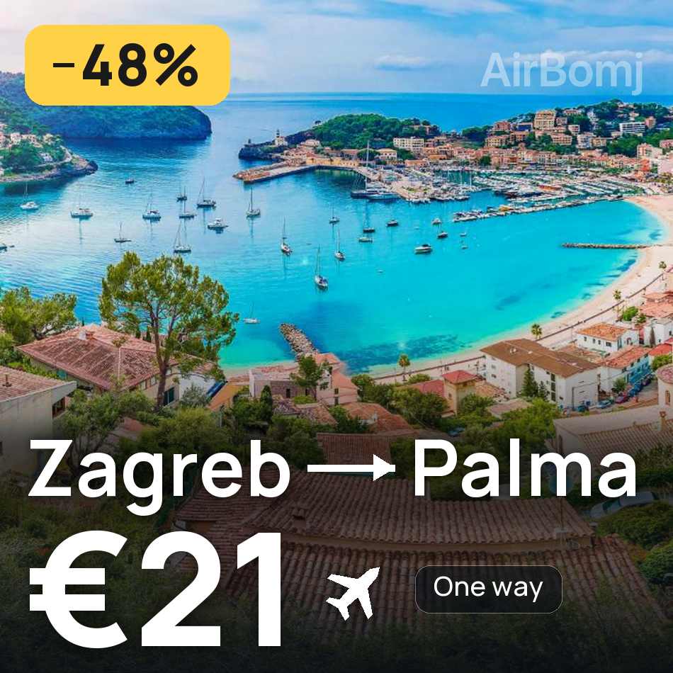 Flugticket: Zagreb — Palma de Mallorca, €21