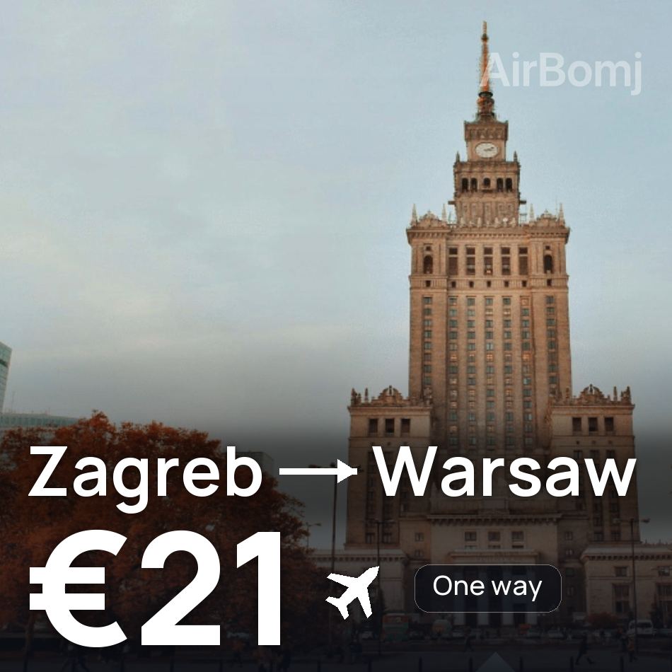 Flugticket: Zagreb — Warschau, €21