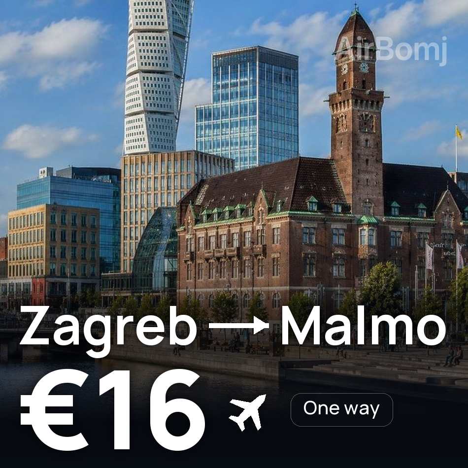 Flugticket: Zagreb — Malmö, €16