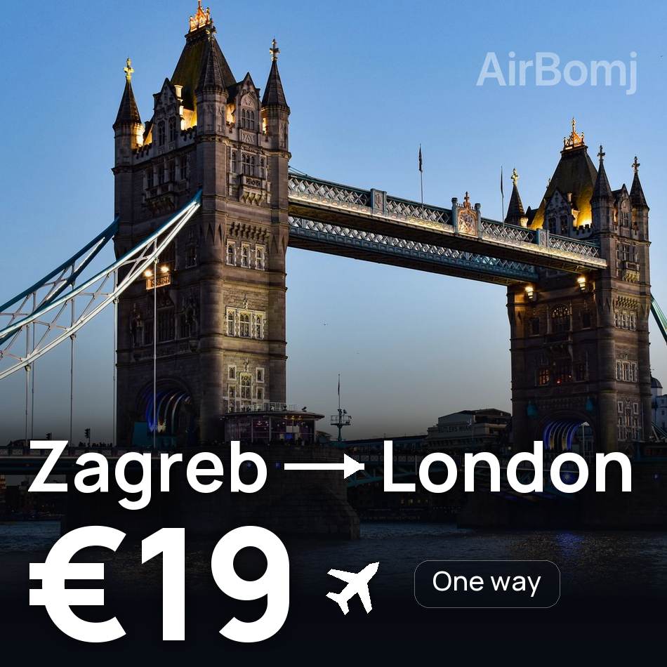 Flugticket: Zagreb — London, €19