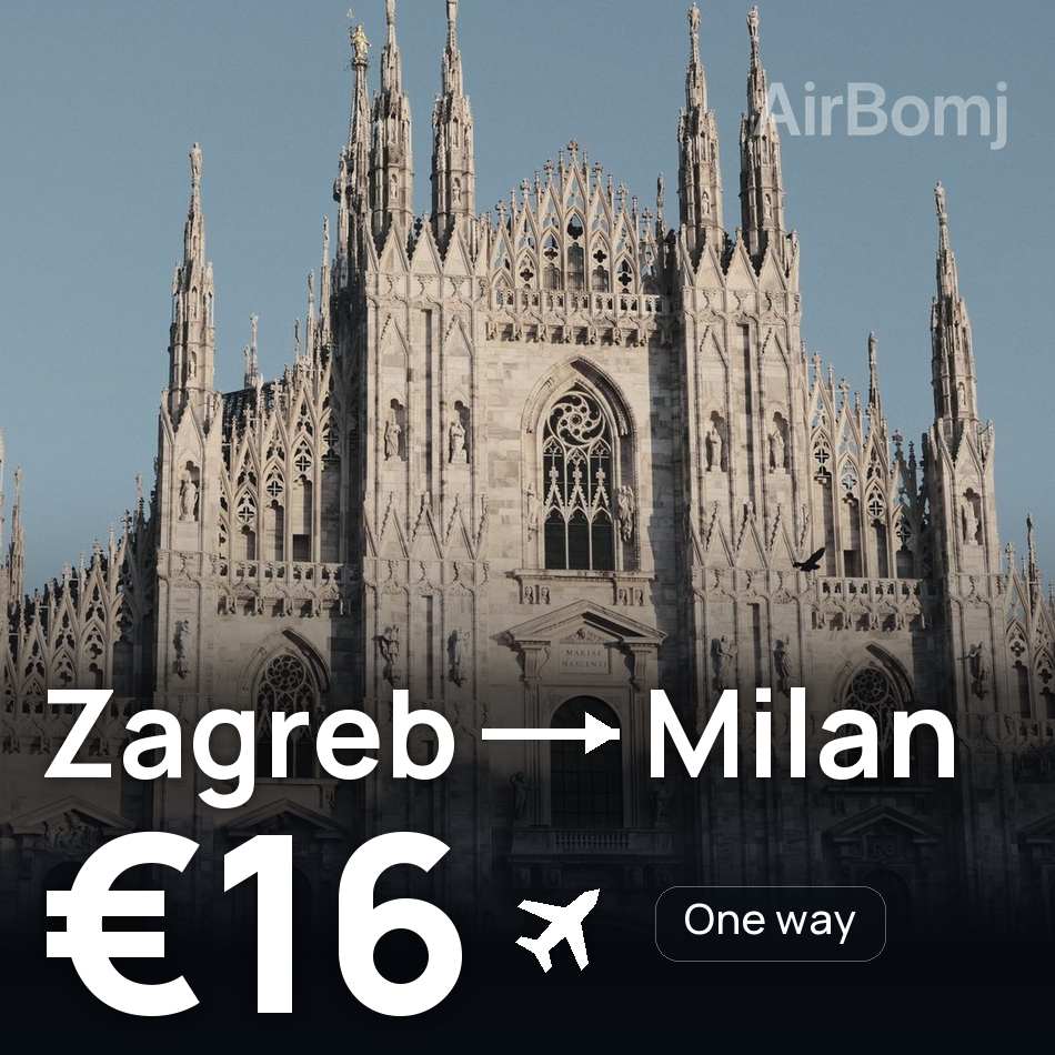 Flugticket: Zagreb — Mailand, €16