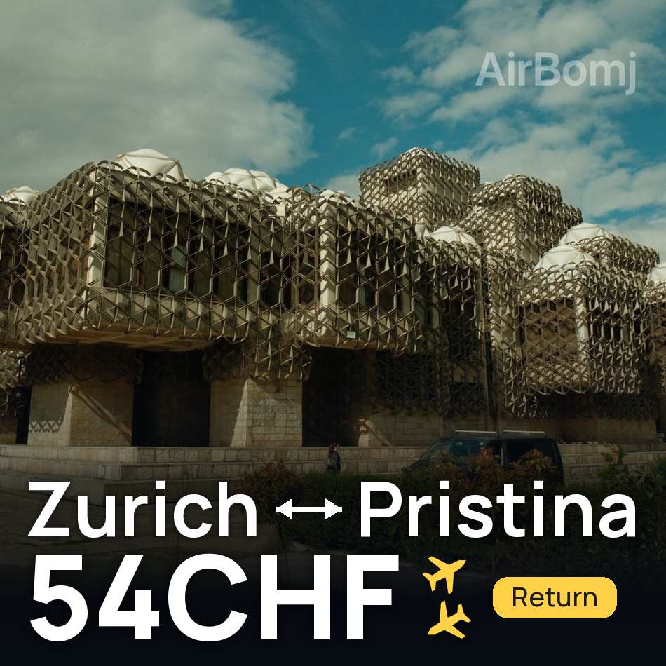 Flugticket: Zürich — Prishtina, 54CHF