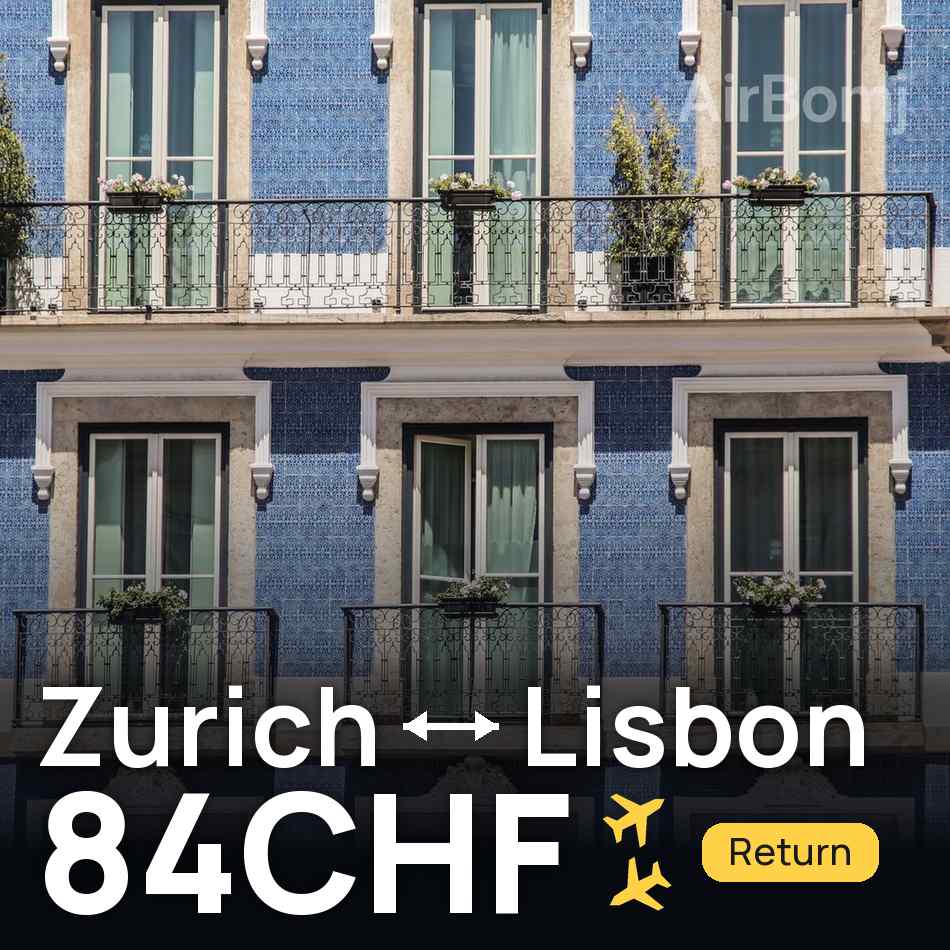 Flugticket: Zürich — Lissabon, 84CHF