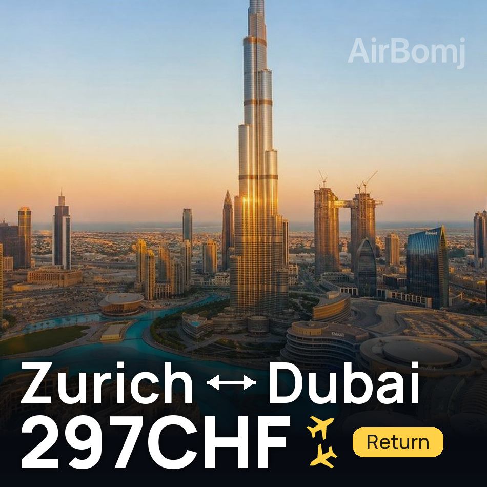 Flugticket: Zürich — Dubai, 297CHF