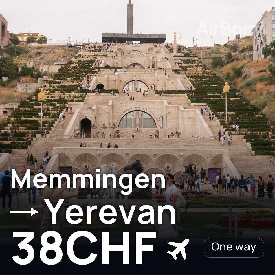 Flugticket: Memmingen — Eriwan, 38CHF