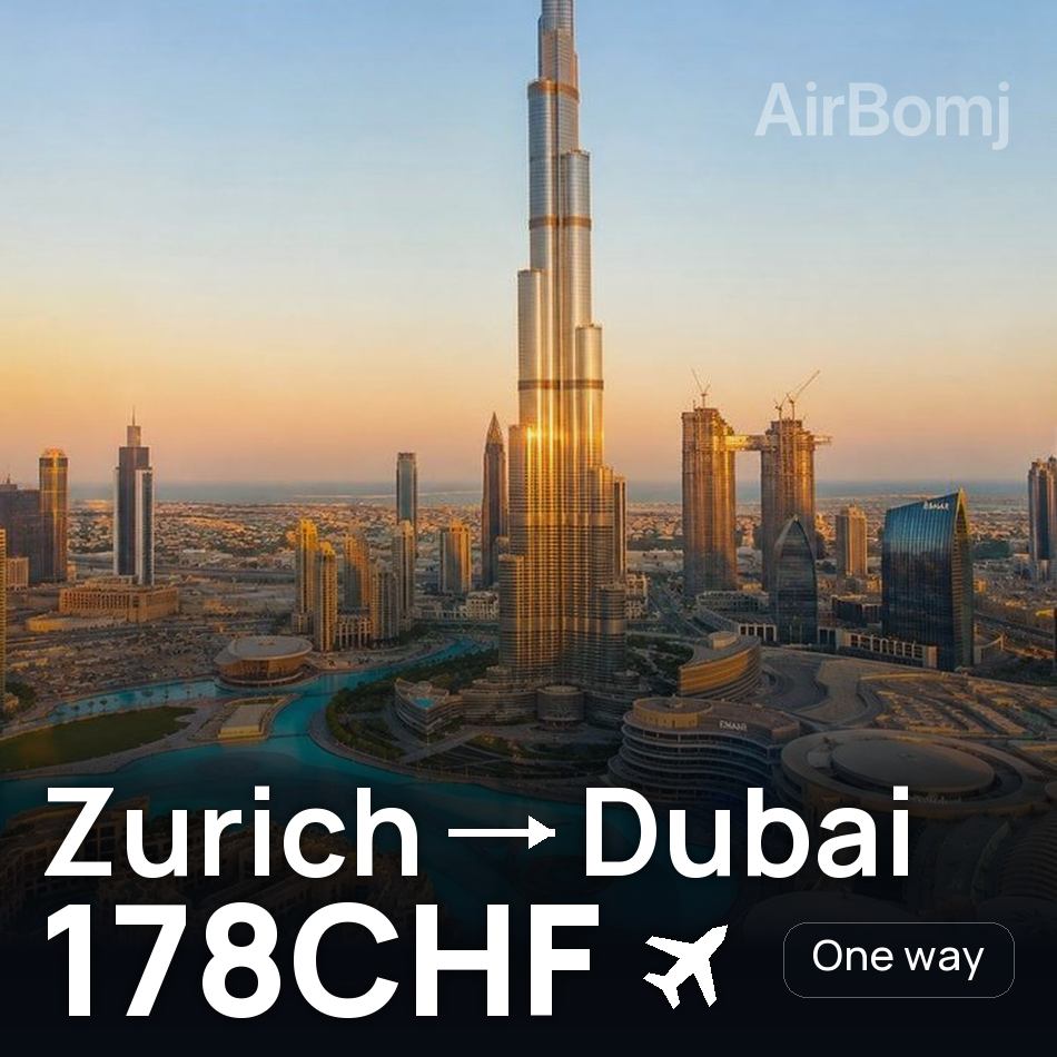 Flugticket: Zürich — Dubai, 178CHF