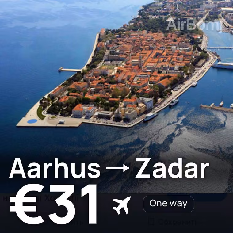 Aarhus → Zadar for €31