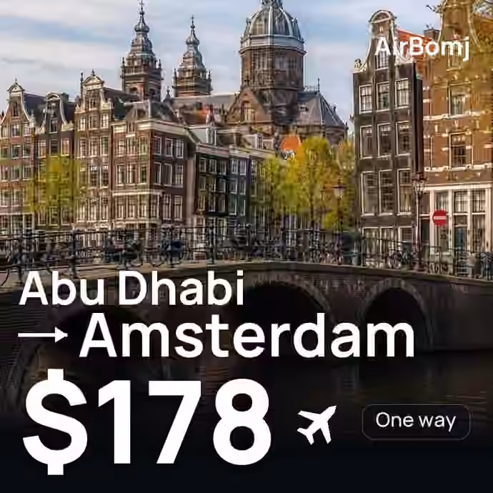 Abu Dhabi → Amsterdam for $178