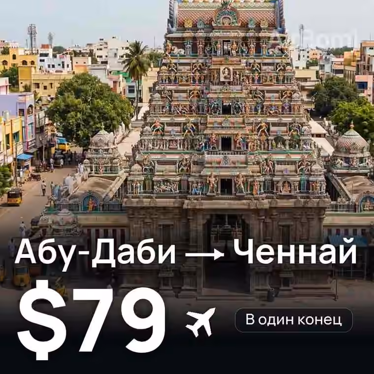 Абу-Даби → Ченнай за $79