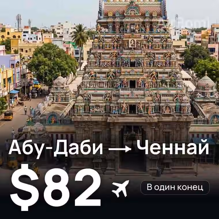 Абу-Даби → Ченнай за $87