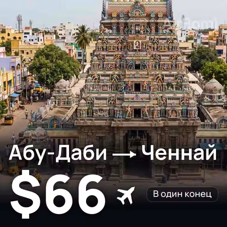 Абу-Даби → Ченнай за $71