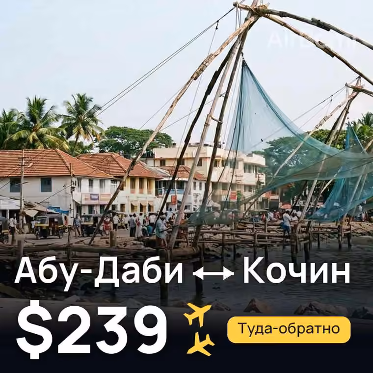 Абу-Даби → Кочин — лучшая цена $239