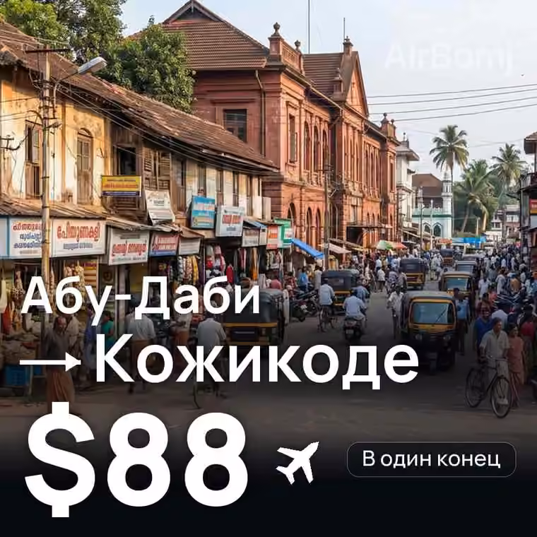 Абу-Даби → Кожикоде за $90