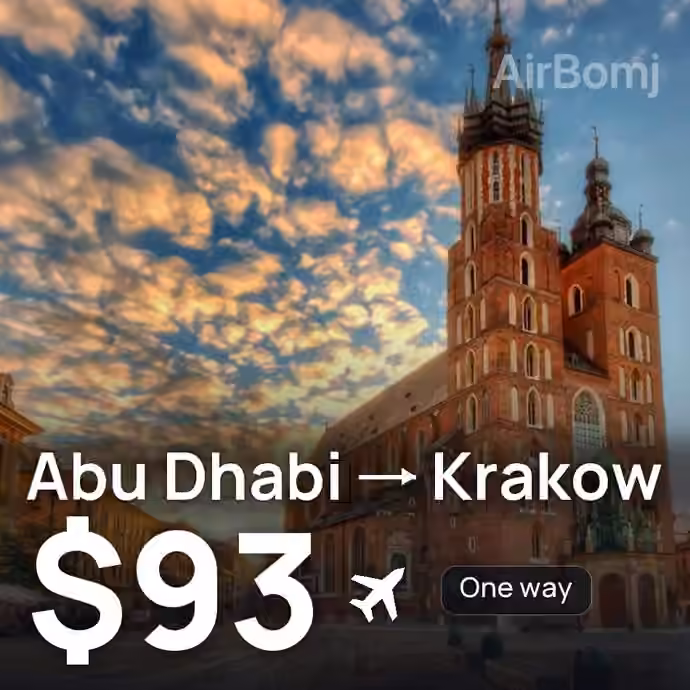 Abu Dhabi → Krakow for $93