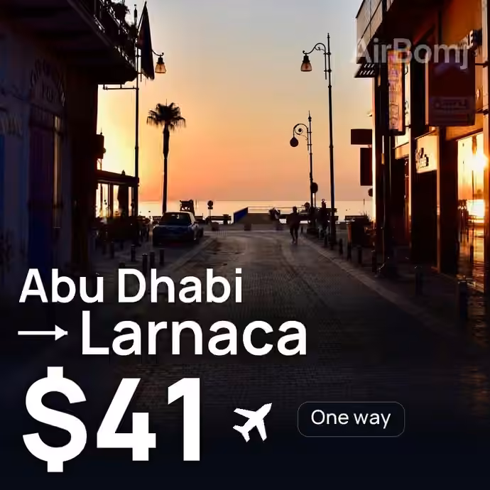 Abu Dhabi → Larnaca for $41