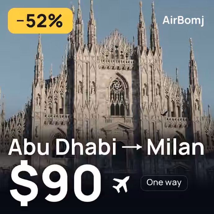 Abu Dhabi → Milan for $90