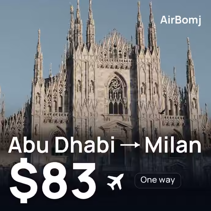Abu Dhabi → Milan for $83