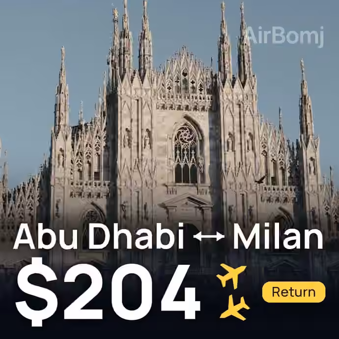 Abu Dhabi → Milan for $204