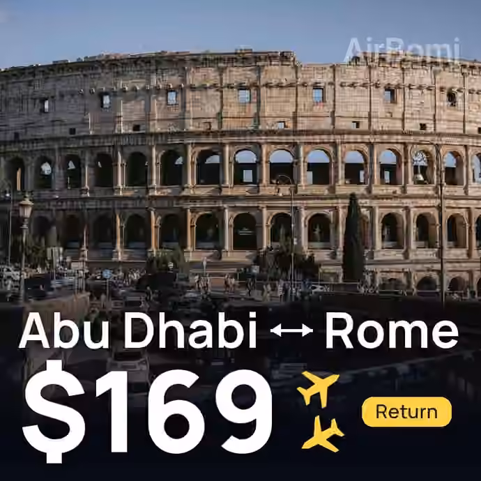 Abu Dhabi → Rome for $169