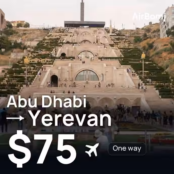 Abu Dhabi → Yerevan for $75