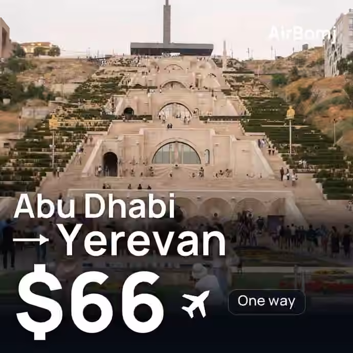 Abu Dhabi → Yerevan for $66