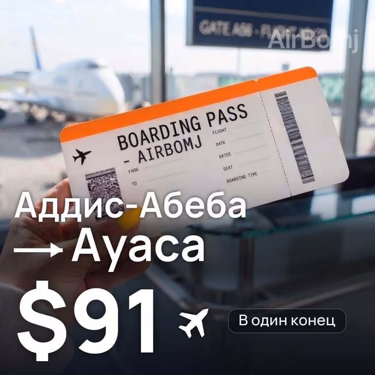 Аддис-Абеба → Ауаса — лучшая цена $91