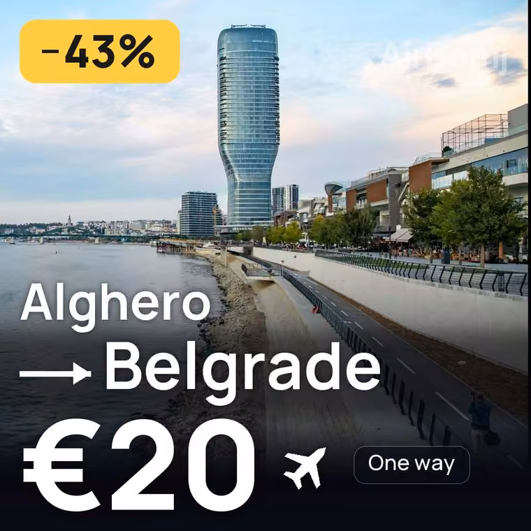 Alghero → Belgrade for €20
