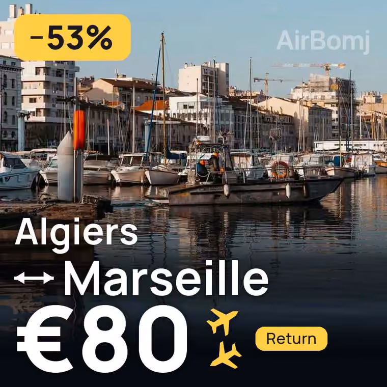 Algiers → Marseille for €90