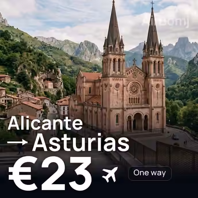 Alicante → Asturias for €23